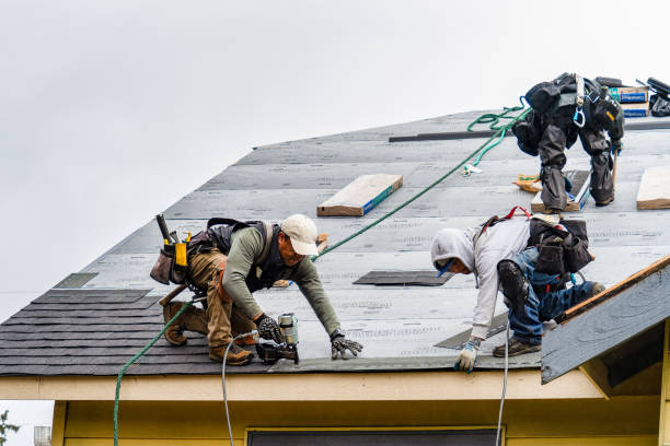 Professional Roofing technician working in Cement, OK